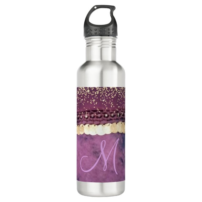 Chic Tie Dye Monogram Gypsy Scarf   710 Ml Water Bottle (Front)