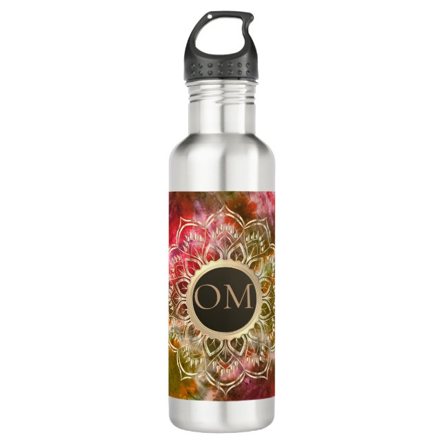 Chic Tie Dye OM Mandala   710 Ml Water Bottle (Front)