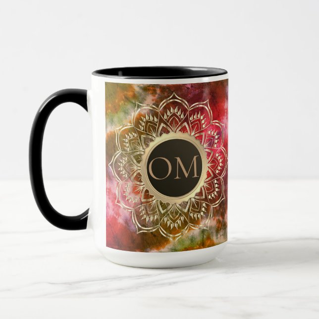 Chic Tie Dye OM Mandala    Mug (Left)