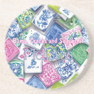 Chic Tiles Bams Cracks Snacks Custom Mahjong Coaster