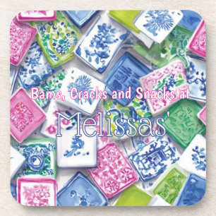 Chic Tiles Bams Cracks Snacks Custom Mahjong Coaster