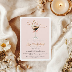 Chic Tini Bit Older Espresso Martini 30th Birthday Invitation