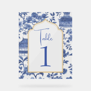 Chic-tique Chinoiserie Table Number Acrylic Sign