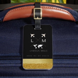 Chic Travel Luggage Tag with Her Name