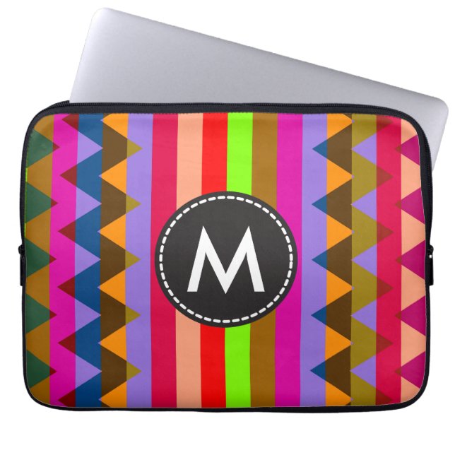 Chic Trendy Chevron Stripes Pattern #3 Laptop Sleeve (Front)