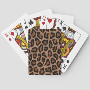 Chic Trendy Leopard Pattern Playing Cards