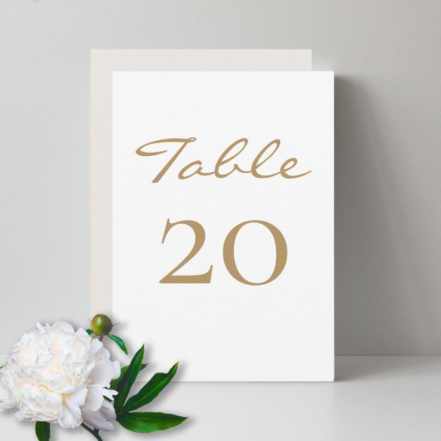 Chic & Trendy | Minimal Table Number Card (Creator Uploaded)
