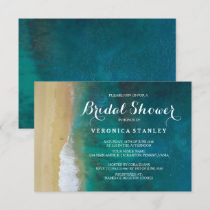 Chic Tropical Beach Destination Bridal Shower Card