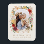 Chic Tropical Boho Floral Mother's Day Gift Magnet<br><div class="desc">This elegant design features various watercolor florals mixed with greenery foliage and airy pampas grass in various shades of red,  blush,  yellow and green.</div>