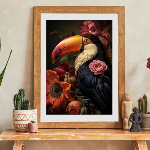 Chic Tropical Vanity Toucan Decoupage Tissue Paper