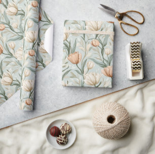 Chic Tulip Wildflower Wrapping Paper