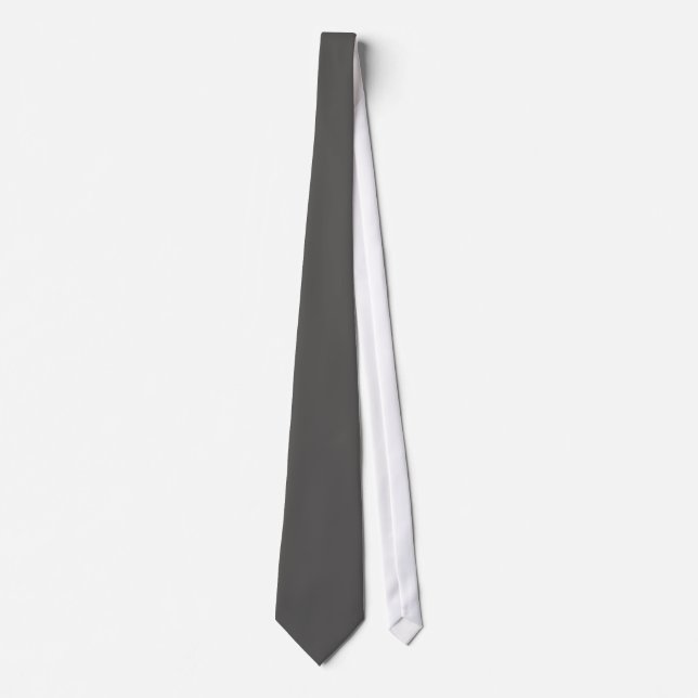 Chic Turbulence Clouds And Deep Grey Solid Colour Tie (Front)