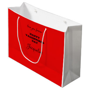 Chic Two-tone Red & Hot Pink Valentine's Day Cool Large Gift Bag