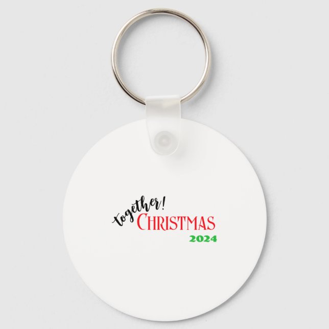 Chic Tygraphy Together Christmas Infant  Key Ring (Front)