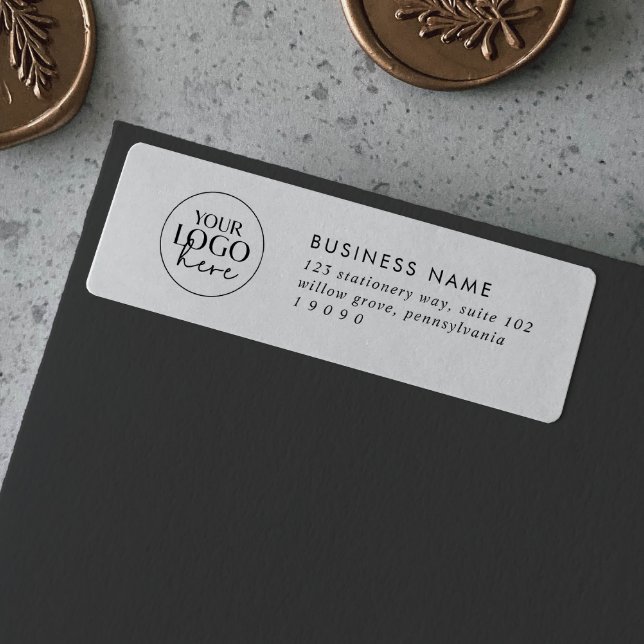 Chic Typography Business Logo Return Address Label (Creator Uploaded)