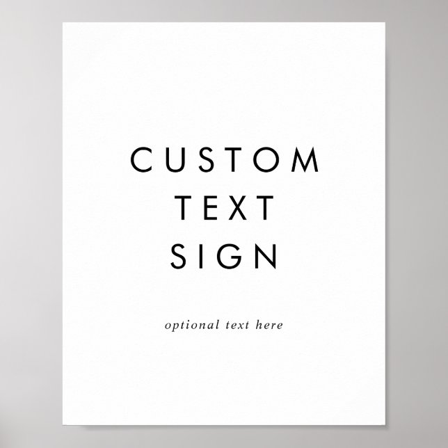 Chic Typography Cards & Gifts Custom Text Sign (Front)