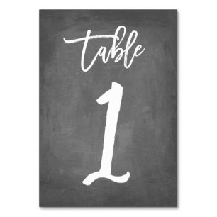 Chic Typography Chalkboard Table Number Table 1