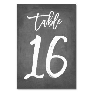 Chic Typography Chalkboard Table Number   Table 16
