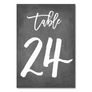 Chic Typography Chalkboard Table Number   Table 24