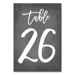 Chic Typography Chalkboard Table Number   Table 26