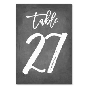Chic Typography Chalkboard Table Number Table 27