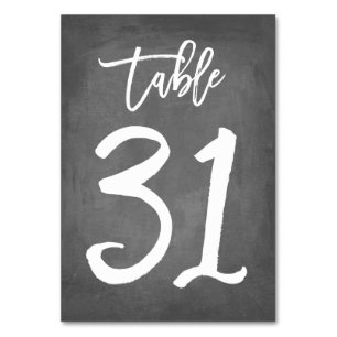 Chic Typography Chalkboard Table Number   Table 31
