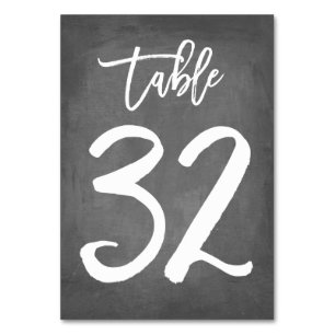 Chic Typography Chalkboard Table Number   Table 32