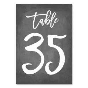 Chic Typography Chalkboard Table Number   Table 35