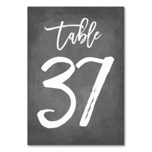 Chic Typography Chalkboard Table Number   Table 37