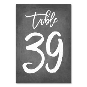 Chic Typography Chalkboard Table Number   Table 39
