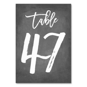 Chic Typography Chalkboard Table Number   Table 47