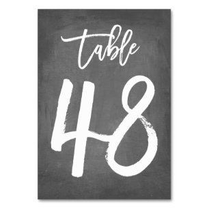 Chic Typography Chalkboard Table Number Table 48