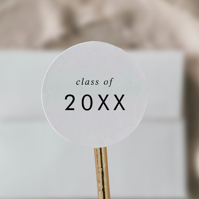 Chic Typography Class Year Graduation Sticker (Chic Typography Class Year Graduation Sticker)