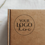 Chic Typography Custom Business Logo Rubber Stamp<br><div class="desc">This chic typography custom business logo rubber stamp is perfect for a small business owner for packaging branding and marketing. The simple design features classic minimalist black and white typography with a rustic boho feel. Personalise with your logo.</div>
