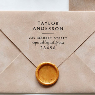 Chic Typography Custom Text Return Address Self-inking Stamp