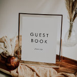 Chic Typography Guest Book Sign<br><div class="desc">This chic typography guest book sign is perfect for a modern wedding. The simple design features classic minimalist black and white typography with a rustic boho feel. Customisable in any colour. Keep the design minimal and elegant,  as is,  or personalise it by adding your own graphics and artwork.</div>