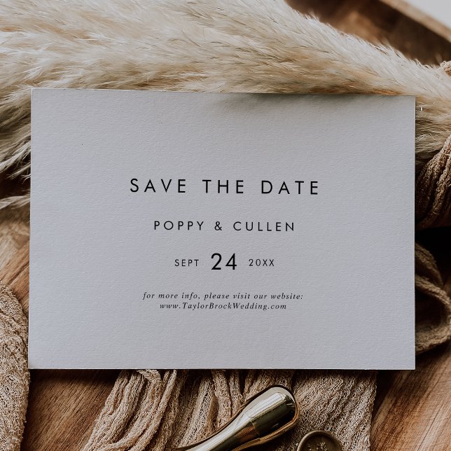 Chic Typography Horizontal Save The Date (Creator Uploaded)