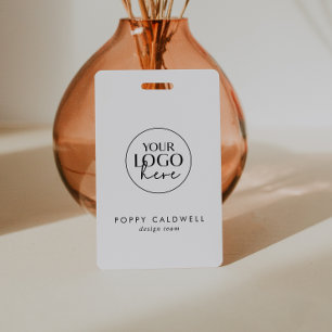Chic Typography Logo QR Code Employee ID Card ID Badge