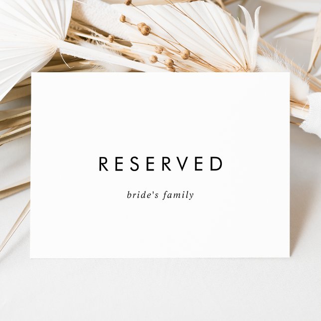 Chic Typography Reserved Sign (Creator Uploaded)