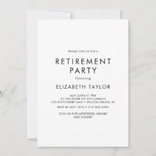 Chic Typography Retirement Party Invitation