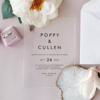 Chic Typography Rustic Modern Boho Simple Wedding