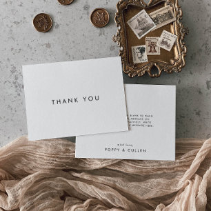 Chic Typography Thank You Card