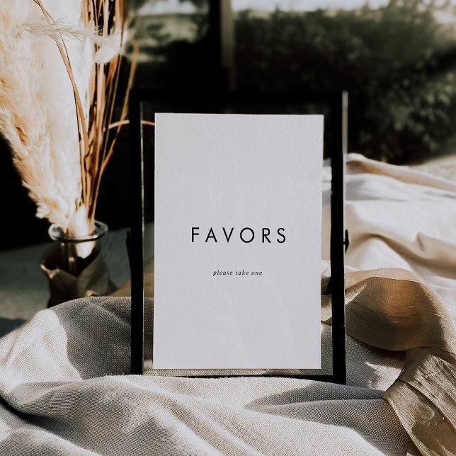 Chic Typography Wedding Favours Sign (Creator Uploaded)