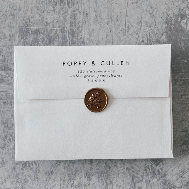 Chic Typography Wedding Invitation Envelope (Creator Uploaded)