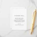 Chic Typography Wedding Wishing Well Card<br><div class="desc">This chic typography wedding wishing well card is perfect for a modern wedding. The simple design features classic minimalist black and white typography with a rustic boho feel. Customisable in any colour. Keep the design minimal and elegant, as is, or personalise it by adding your own graphics and artwork. Personalise...</div>