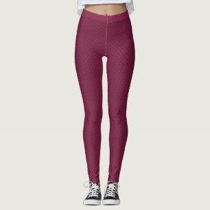 Chic Tyrian Purple Fish Scales Pattern Fitness Leggings