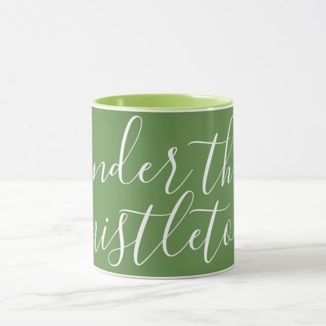 chic UNDER THE MISTLETOE lettering | Mug (Center)