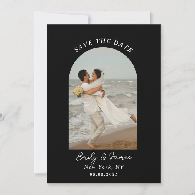Chic unique Modern Elegant minimalist  Save The Date (Front)