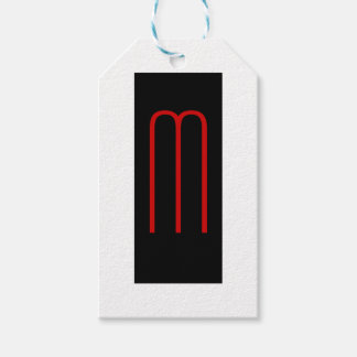 Chic Unique Monogram Black White Plain Simple Gift Tags