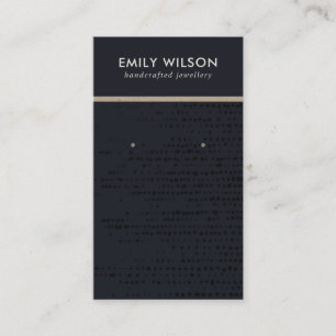 CHIC URBAN BLACK KRAFT STUD EARRING DISPLAY CARD